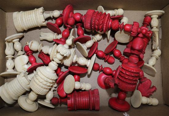 An Indian bone chess set